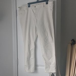 Denim legging crop winter white